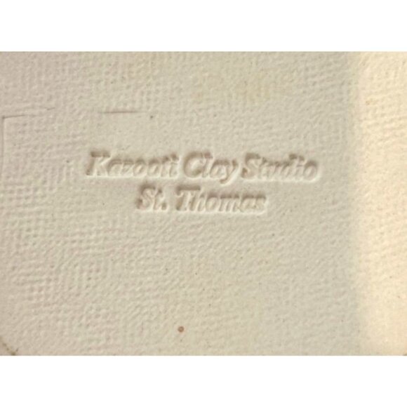 Kazooti Clay Studios Oil & Vinegar Cruet Bottle Set With Corks & Matching Plates - Picture 10 of 10